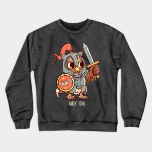 Knight Owl Animal Pun Shirt Crewneck Sweatshirt